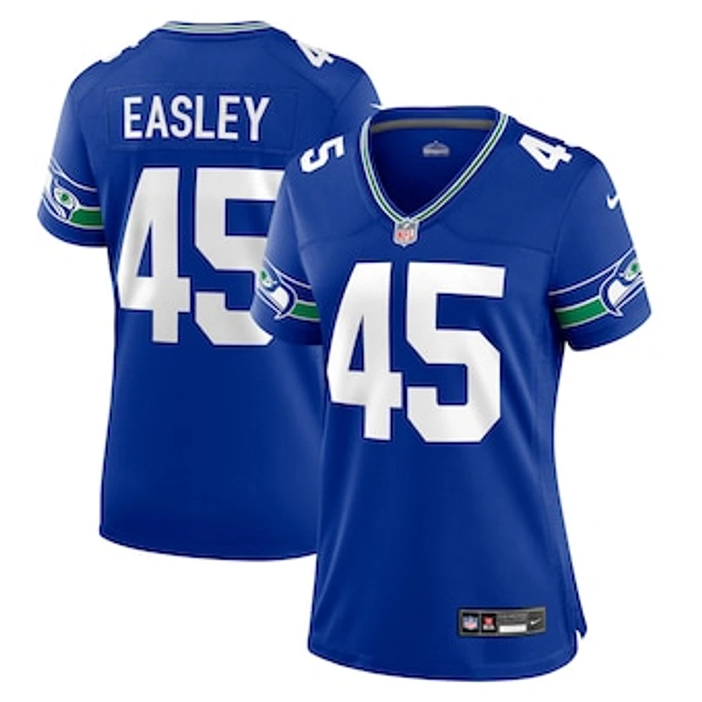 Women's Nike Kenny Easley Royal Seattle Seahawks Throwback Retired Player Game Jersey