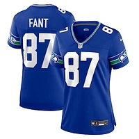 Women's Nike Noah Fant Royal Seattle Seahawks Throwback Player Game Jersey