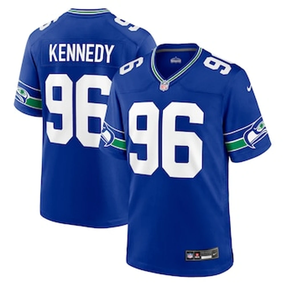 Men's Nike Cortez Kennedy Royal Seattle Seahawks Throwback Retired Player Game Jersey