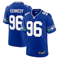 Men's Nike Cortez Kennedy Royal Seattle Seahawks Throwback Retired Player Game Jersey