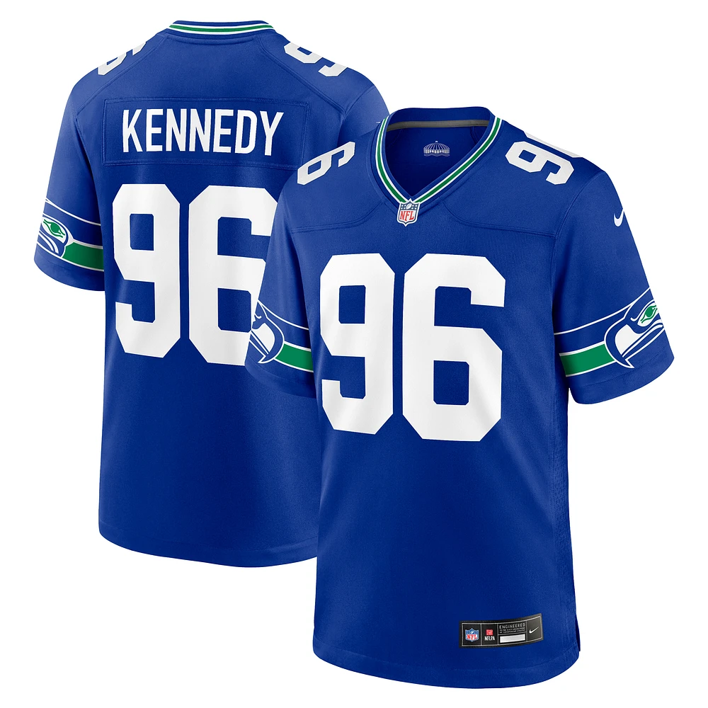 Men's Nike Cortez Kennedy Royal Seattle Seahawks Throwback Retired Player Game Jersey