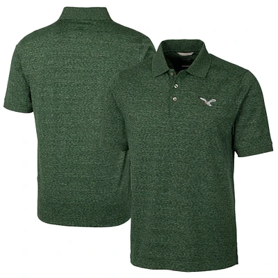 Men's Cutter & Buck Hunter Green Philadelphia Eagles Advantage Tri-Blend Space Dye Polo