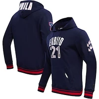 Men's Pro Standard Joel Embiid Navy Philadelphia 76ers 2023/24 City Edition Name & Number Pullover Hoodie