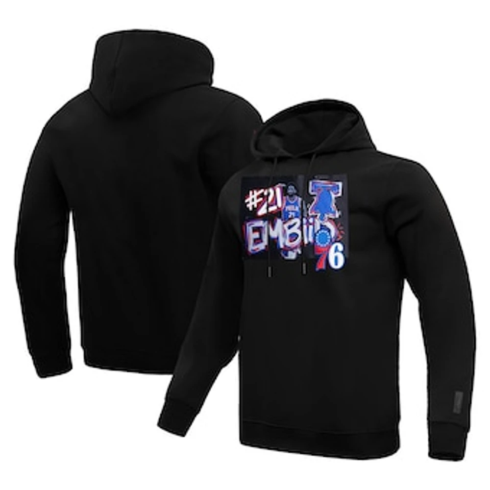 Men's Pro Standard Joel Embiid Black Philadelphia 76ers Player Yearbook Pullover Hoodie