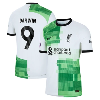 Men's Nike Darwin Núñez White Liverpool 2023/24 Away Authentic Jersey