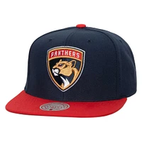 Men's Mitchell & Ness Navy Florida Panthers Core Team Ground 2.0 Snapback Hat