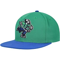 Men's Mitchell & Ness Green Vancouver Canucks Core Team Ground 2.0 Snapback Hat