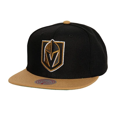 Men's Mitchell & Ness Black Vegas Golden Knights Core Team Ground 2.0 Snapback Hat