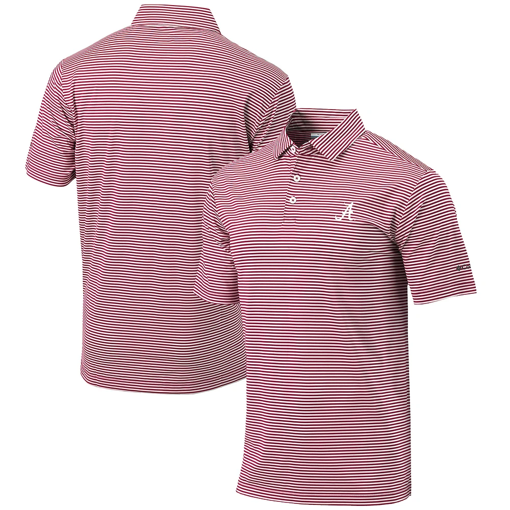 Men's Columbia Crimson Alabama Tide Omni-Wick Club Invite Polo