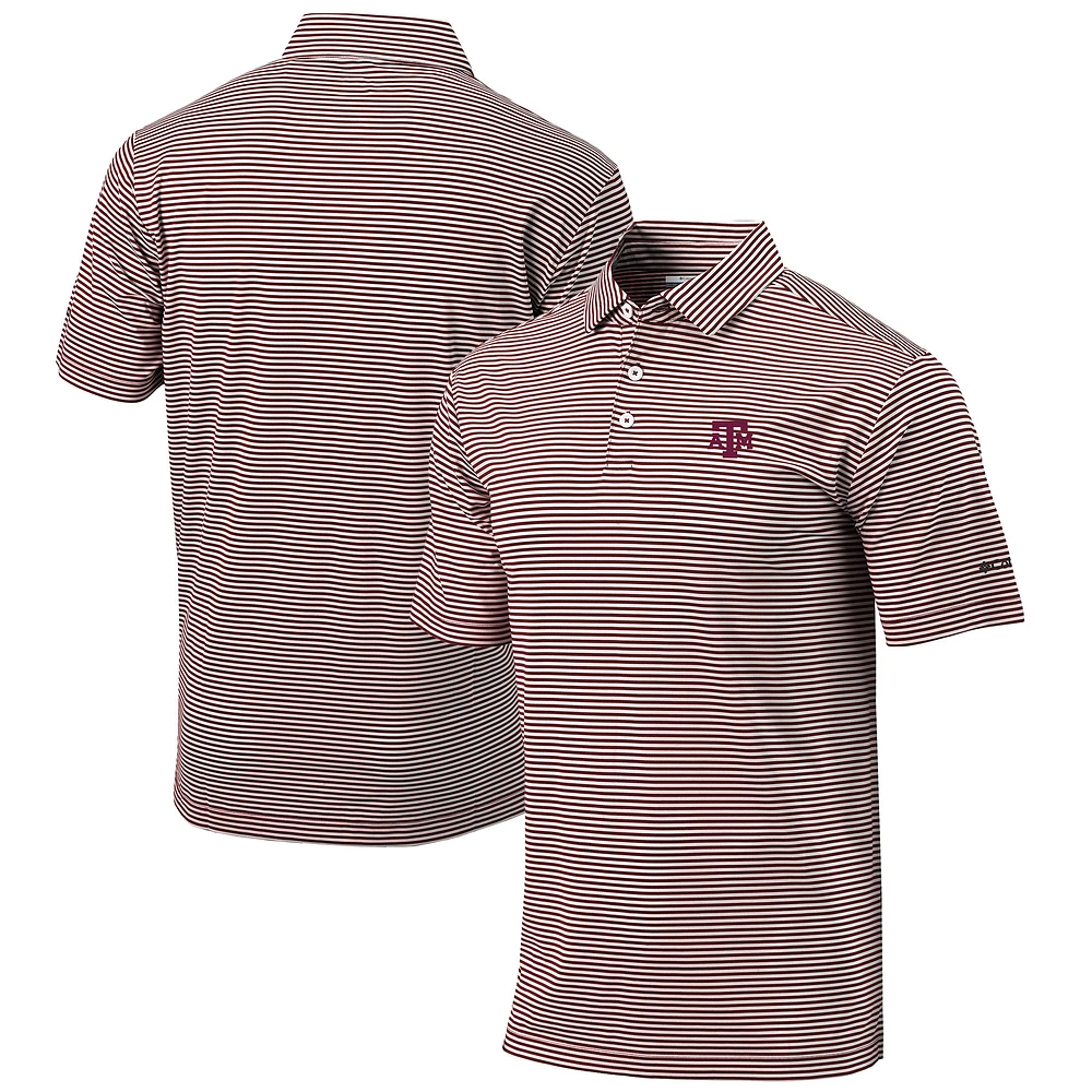 Men's Columbia Maroon Texas A&M Aggies Omni-Wick Club Invite Polo