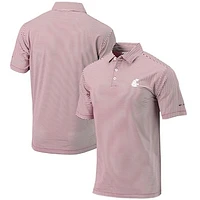Men's Columbia  Crimson Washington State Cougars Omni-Wick Club Invite Polo