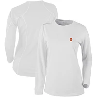 Women's Columbia  White Illinois Fighting Illini Omni-Wick Shotgun Long Sleeve T-Shirt