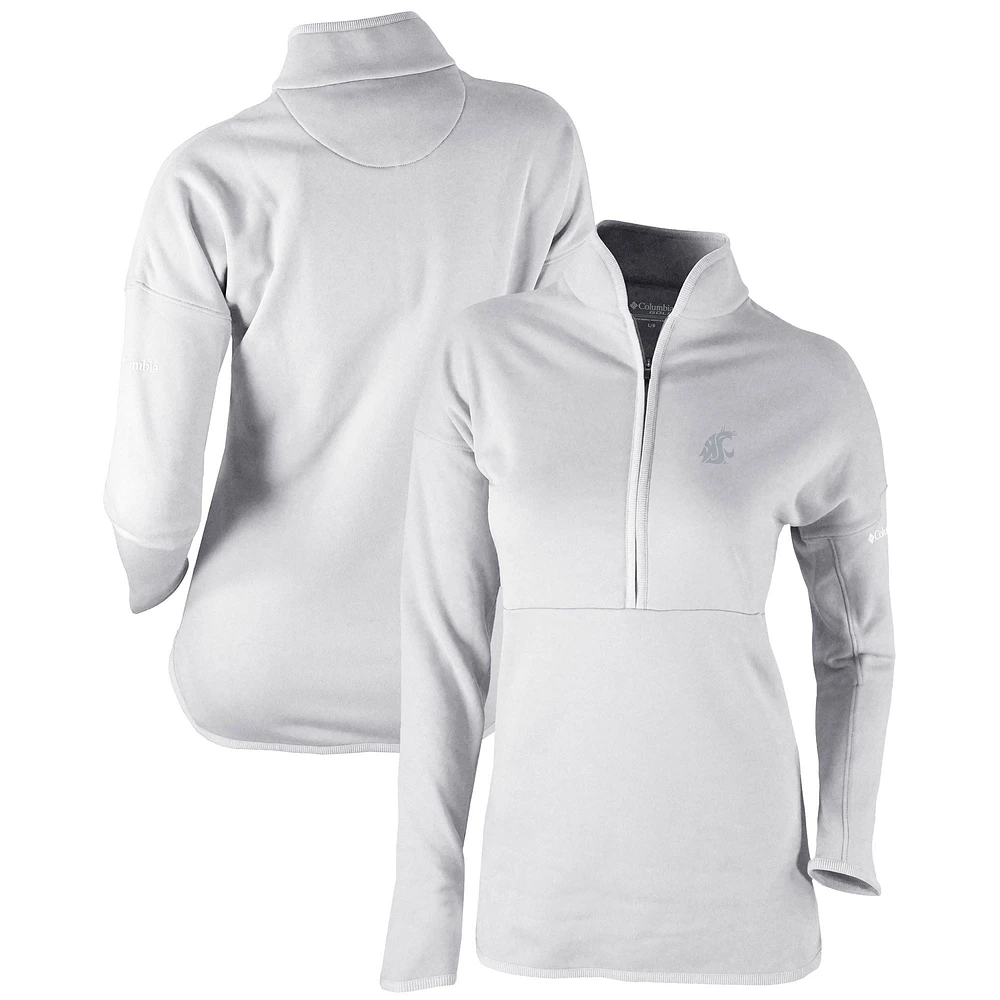 Women's Columbia Gray Washington State Cougars Omni-Wick Go For It Half-Zip Pullover Top