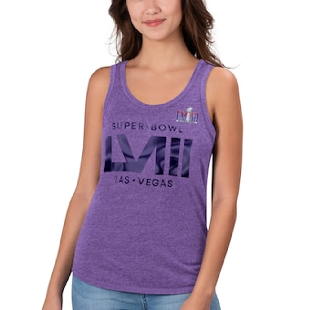 Women's G-III 4Her by Carl Banks Purple Super Bowl LVIII Playoff Tank Top