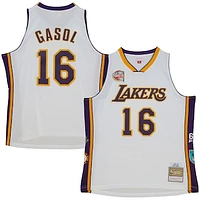 Unisex Mitchell & Ness Pau Gasol White Los Angeles Lakers Hall of Fame Class of 2023 Throwback Swingman Jersey