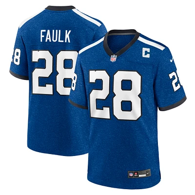 Men's Nike Marshall Faulk Royal Indianapolis Colts Indiana Nights Alternate Game Jersey