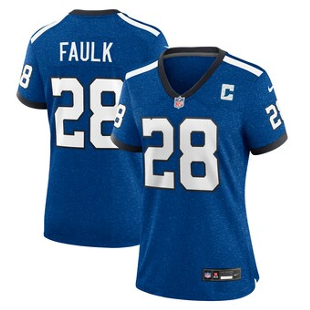 Women's Nike Marshall Faulk Royal Indianapolis Colts Indiana Nights Alternate Game Jersey