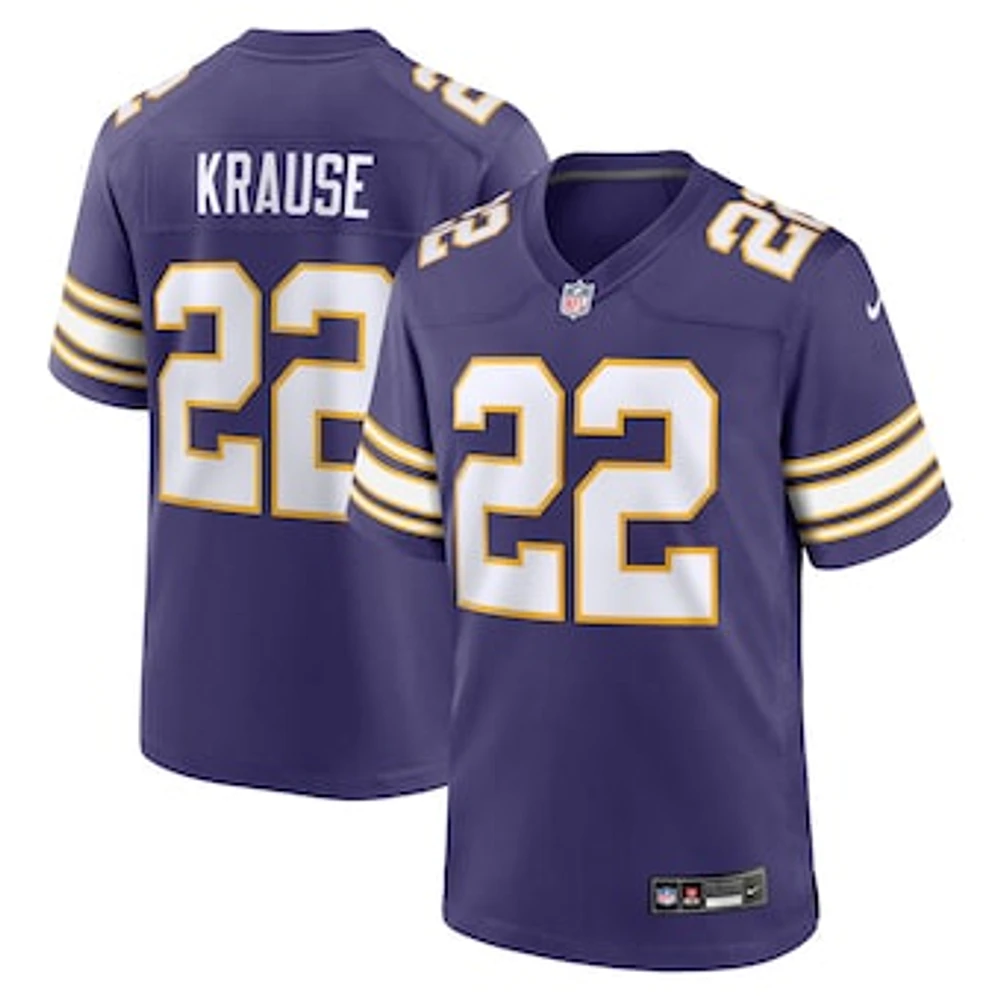 Men's Nike Paul Krause Purple Minnesota Vikings Classic Retired Player Jersey