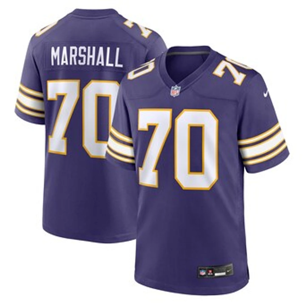 Men's Nike Jim Marshall Purple Minnesota Vikings Classic Retired Player Jersey