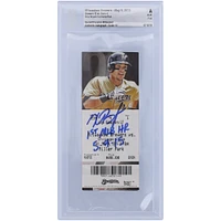 Kris Bryant Chicago Cubs Autographed Ticket with "1st MLB HR 5-9-15" Inscription - BAS Authenticated Graded 10
