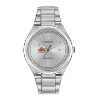 Men's  Silver Bucknell Bison Eco-Drive Stainless Steel Watch