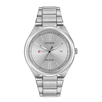Men's  Silver Duquesne Dukes Eco-Drive Stainless Steel Watch