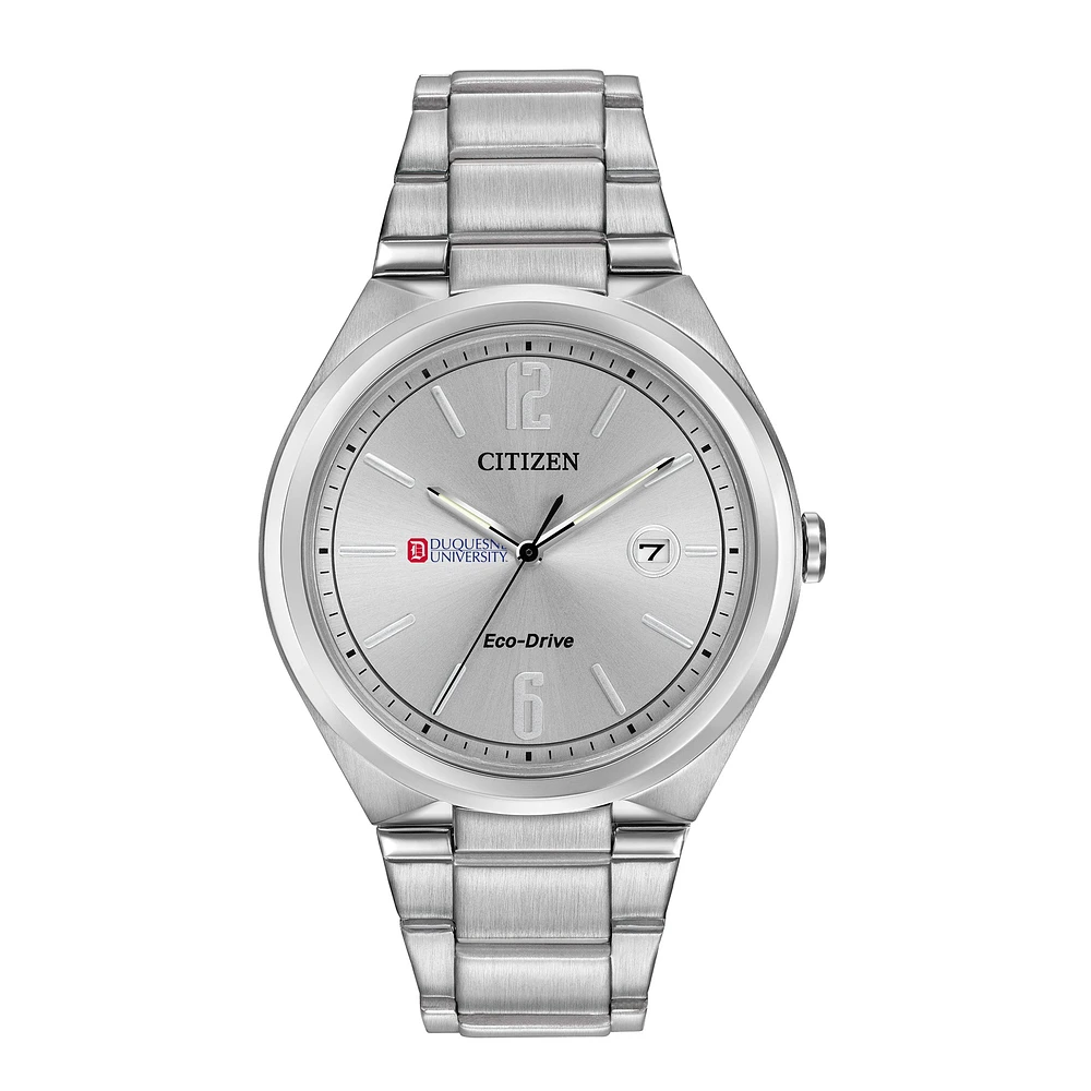 Men's Silver Duquesne Dukes Eco-Drive Stainless Steel Watch