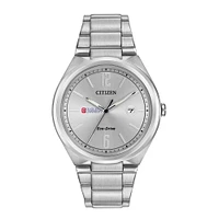 Men's  Silver Duquesne Dukes Eco-Drive Stainless Steel Watch