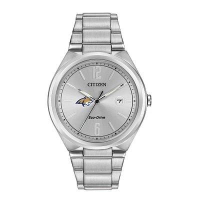 Men's  Silver Montana State Bobcats Eco-Drive Stainless Steel Watch
