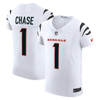 Men's Nike Ja'Marr Chase White Cincinnati Bengals  Vapor F.U.S.E. Elite Jersey