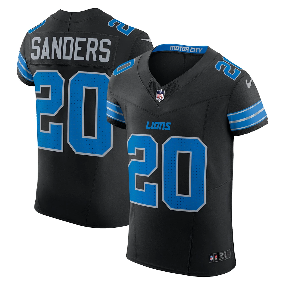 Men's Nike Barry Sanders Black Detroit Lions Retired Player Alternate Vapor F.U.S.E. Elite Jersey