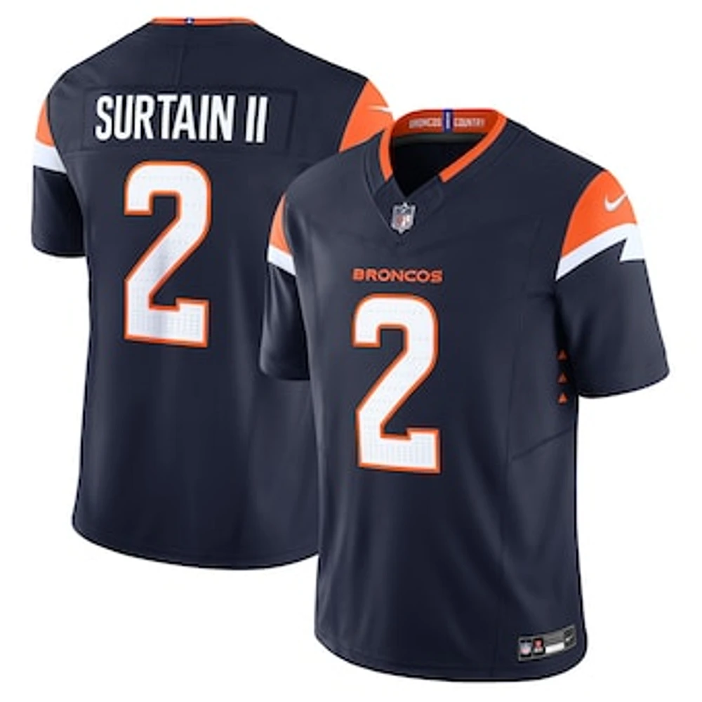 Men's Nike Patrick Surtain II Navy Denver Broncos Mile High Collection Vapor F.U.S.E. Limited Jersey