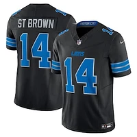 Men's Nike Amon-Ra St. Brown Black Detroit Lions 2nd Alternate Vapor F.U.S.E. Limited Jersey