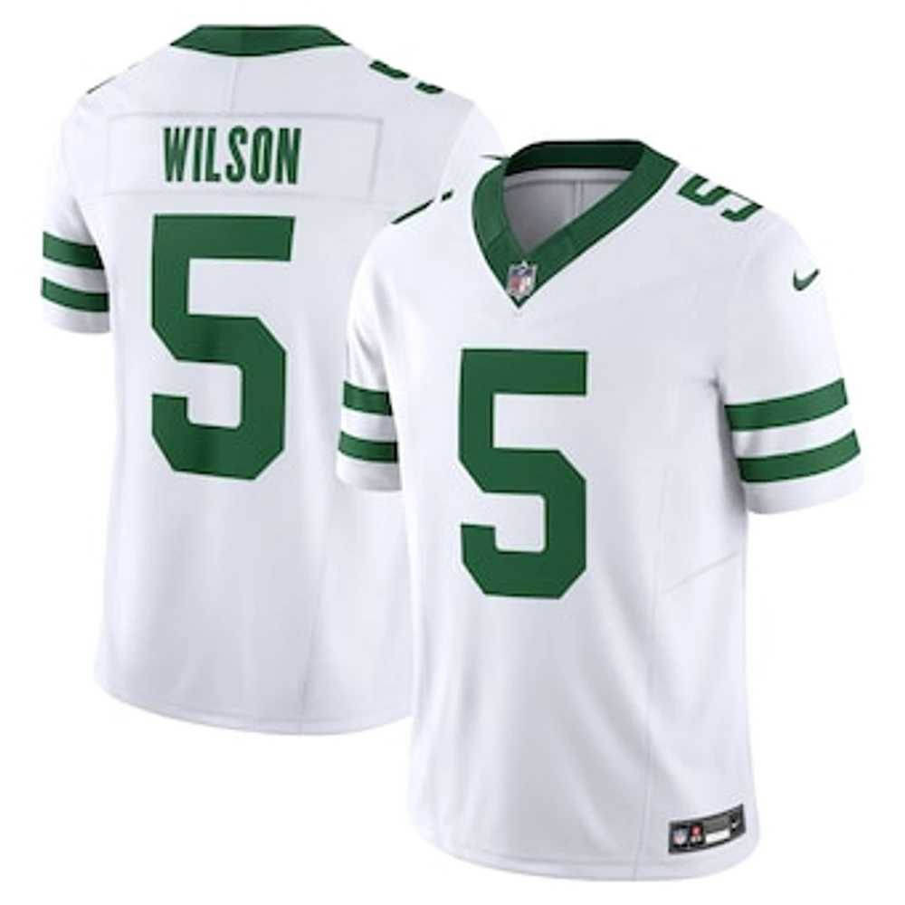 Men's Nike Garrett Wilson Legacy White New York Jets Vapor F.U.S.E. Limited Jersey