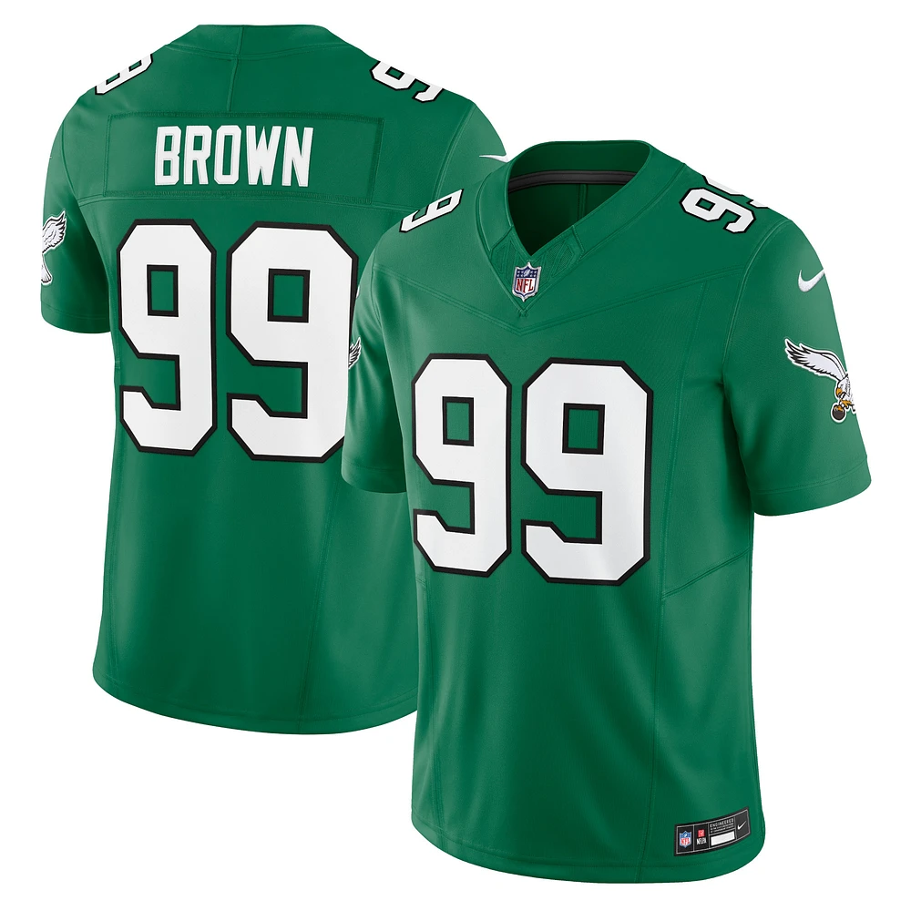 Men's Nike Jerome Brown Kelly Green Philadelphia Eagles Alternate Vapor F.U.S.E. Limited Jersey