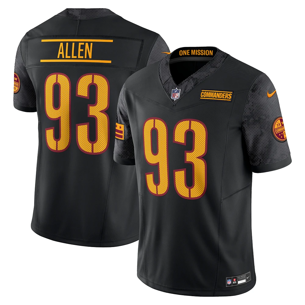 Men's Nike Jonathan Allen Black Washington Commanders Alternate Vapor F.U.S.E. Limited Jersey