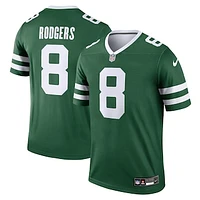 Men's Nike Aaron Rodgers Green New York Jets Legend Player Performance Top