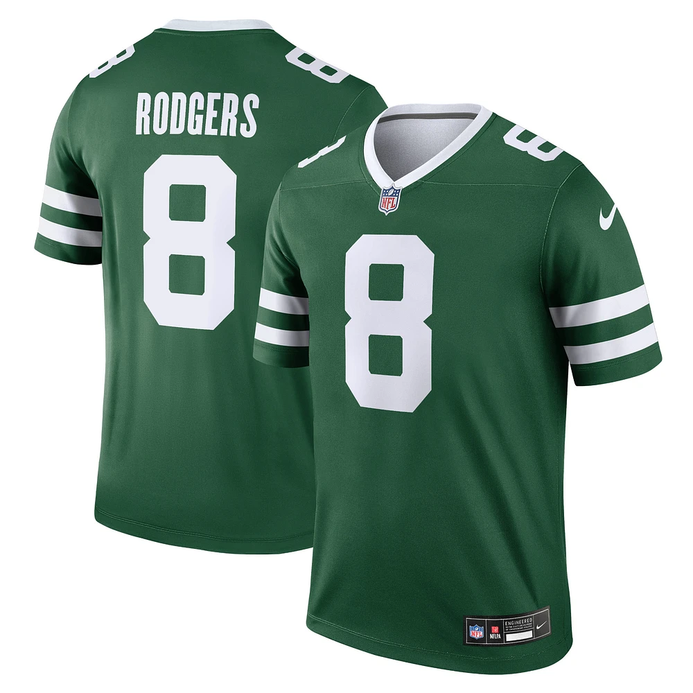 Men's Nike Aaron Rodgers Green New York Jets Legend Player Performance Top
