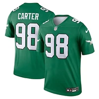 Men's Nike Jalen Carter Kelly Green Philadelphia Eagles Alternate Legend Player Performance Top