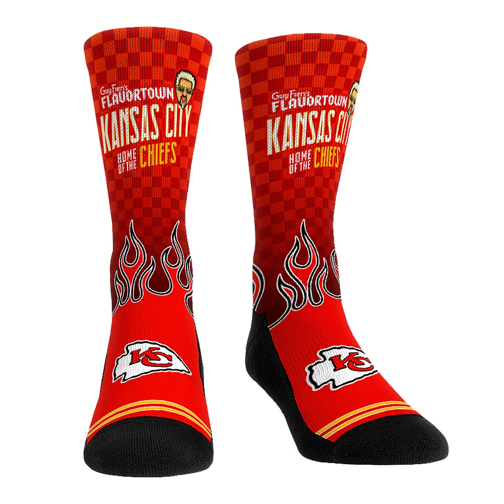 Unisex Rock Em Socks Kansas City Chiefs NFL x Guy Fieri’s Flavortown Crew Socks