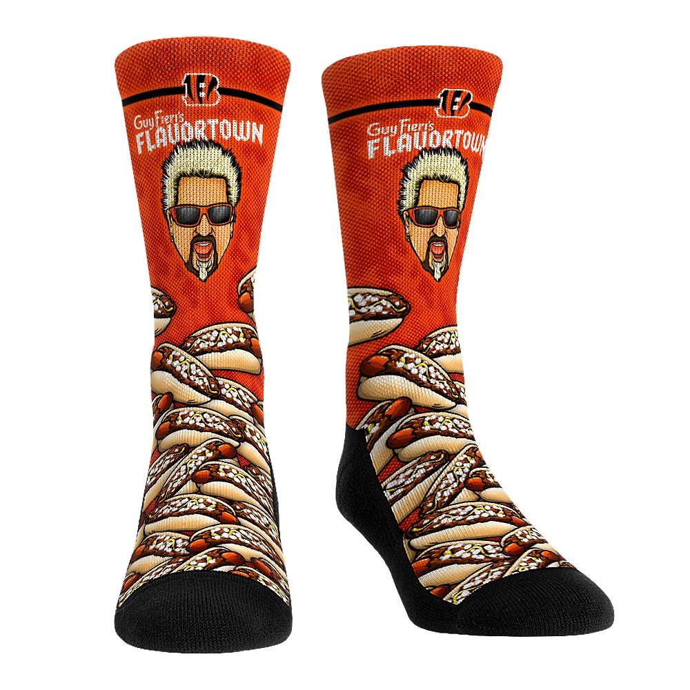 Unisex Rock Em Socks Cincinnati Bengals NFL x Guy Fieri’s Flavortown Crew Socks