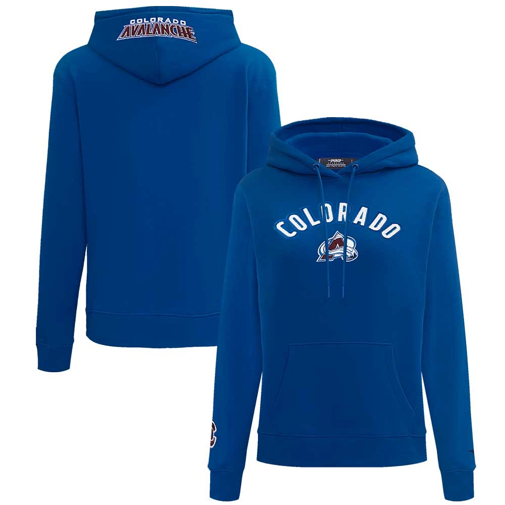 Women's Pro Standard Navy Colorado Avalanche Classic Chenille Pullover Hoodie