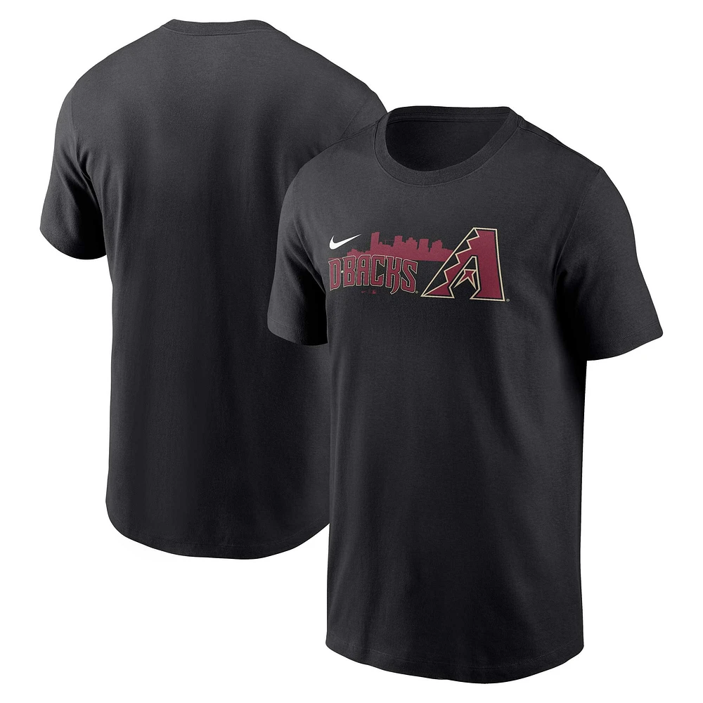 Men's Nike Black Arizona Diamondbacks Local Team Skyline T-Shirt