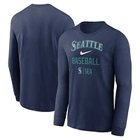 Men's Nike Navy Seattle Mariners Tri Code Diamond Long Sleeve T-Shirt