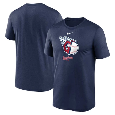 Men's Nike  Navy Cleveland Guardians Team Arched Lockup Legend Performance T-Shirt