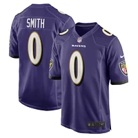 Men's Nike Roquan Smith Purple Baltimore Ravens Team Game Jersey