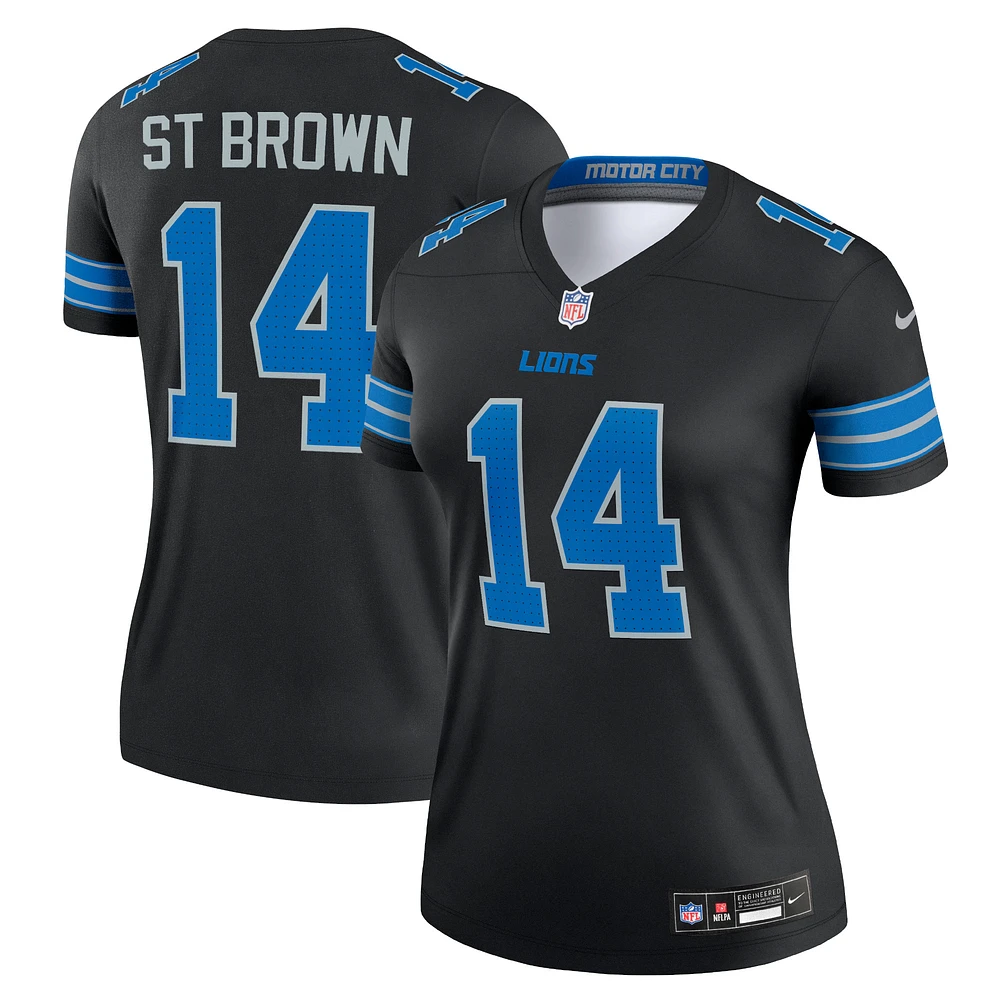 Women's Nike Amon-Ra St. Brown Detroit Lions Alternate Legend Player Performance Top