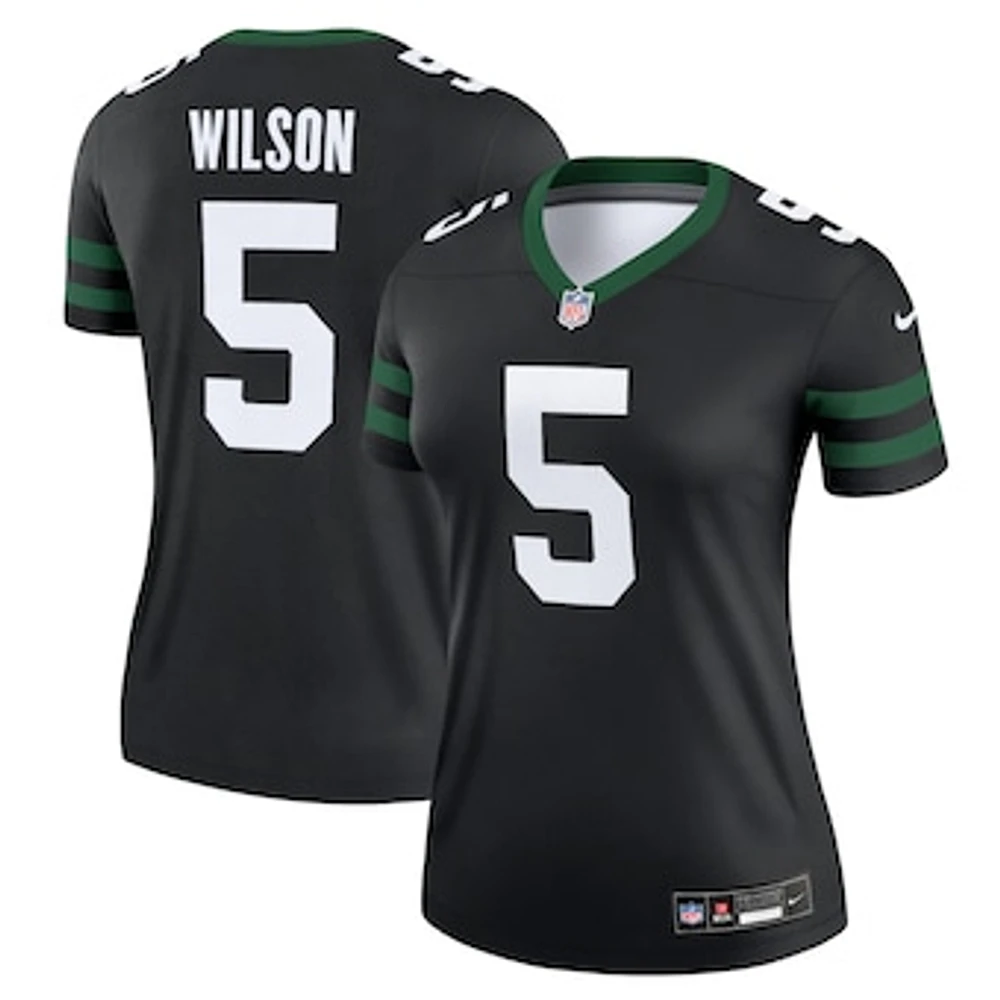 Women's Nike Garrett Wilson Legacy Black New York Jets Alternate Legend Player Performance Top