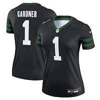 Women's Nike Ahmad Sauce Gardner Legacy Black New York Jets Alternate Legend Player Performance Top