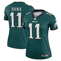 Women's Nike A.J. Brown Midnight Green Philadelphia Eagles Legend Player Performance Top